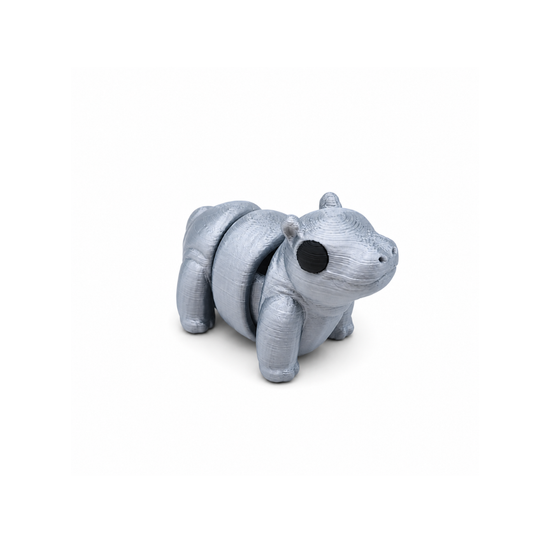 Mini Hippo Articulado (Edición Plata)
