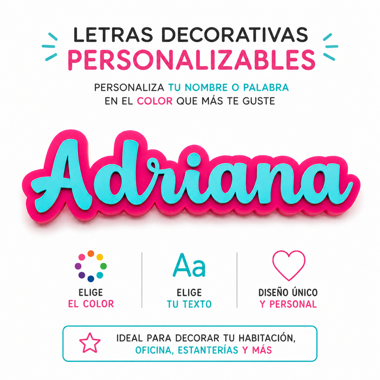 3D decorative letters