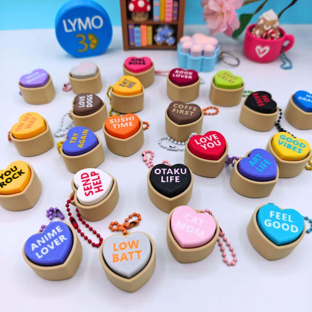 Llavero clicker corazón personalizable