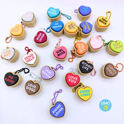 Llavero clicker corazón personalizable