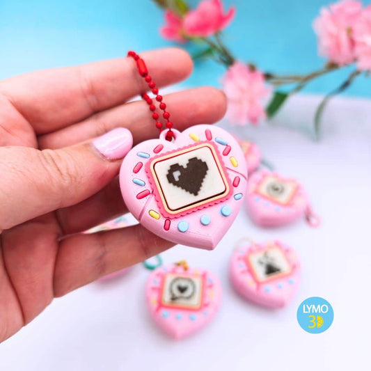 Llavero clicker corazón candy sprinkles