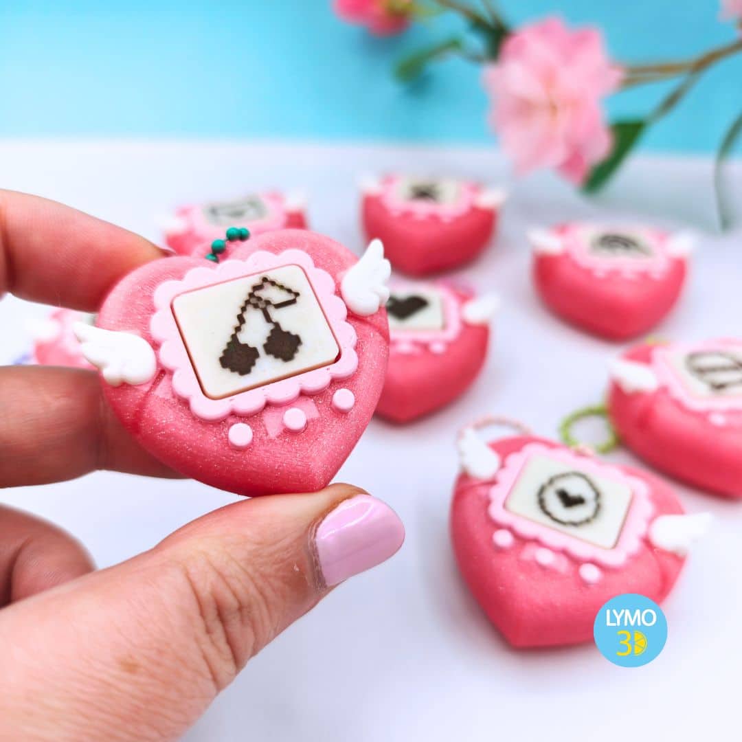 Llavero clicker corazón magical wings