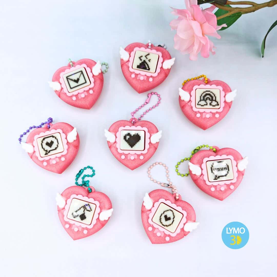 Llavero clicker corazón magical wings