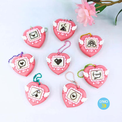 Llavero clicker corazón magical wings