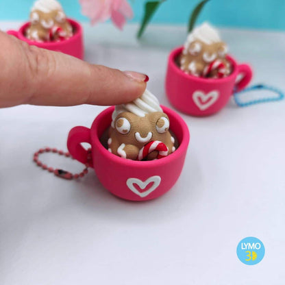 Ginger frog clicker keychain in mug