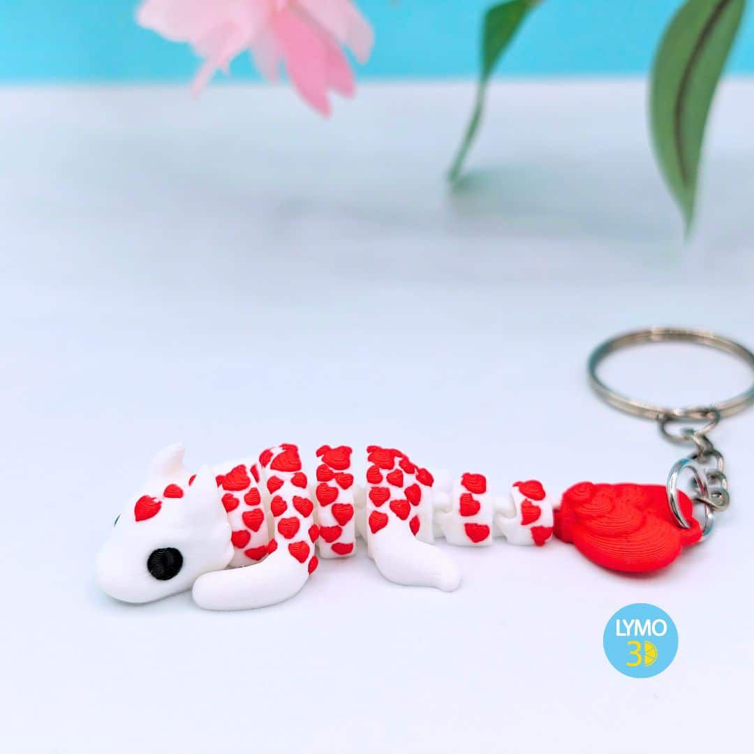 Llavero dragón encantado rojo