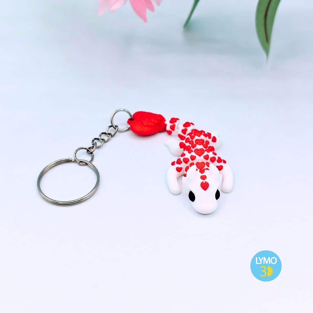 Llavero dragón encantado rojo