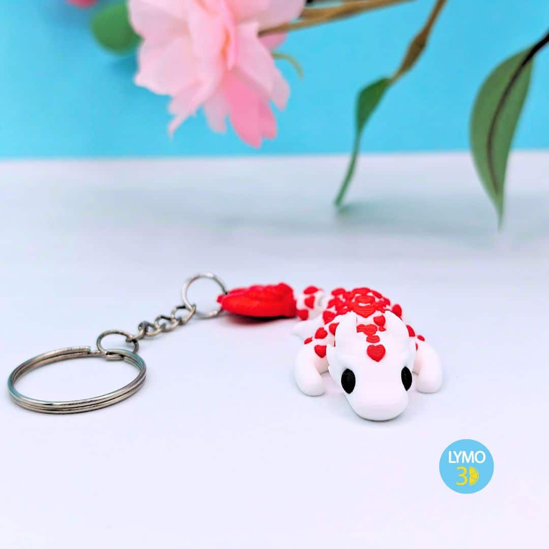 Llavero dragón encantado rojo