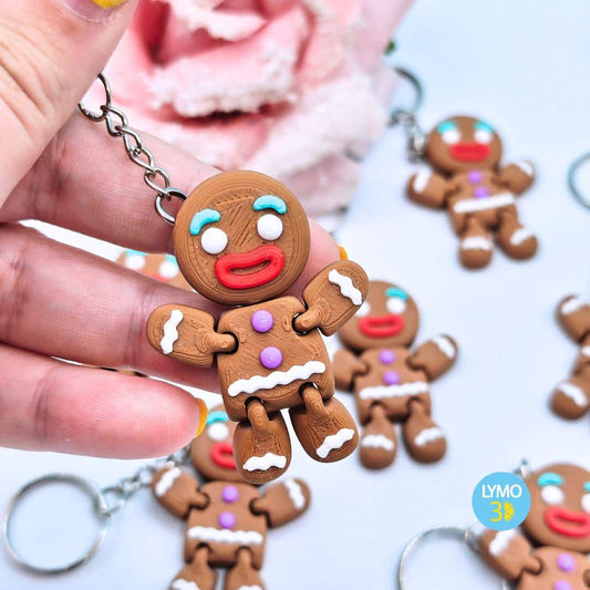 Llavero galleta de jengibre articulada