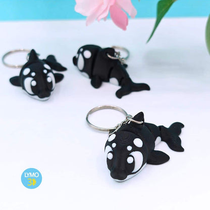 Gelenkiger Orca-Schlüsselanhänger