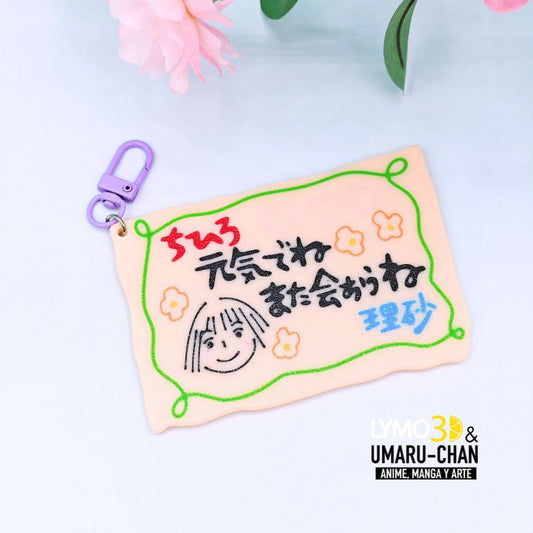 Llavero tarjeta despedida