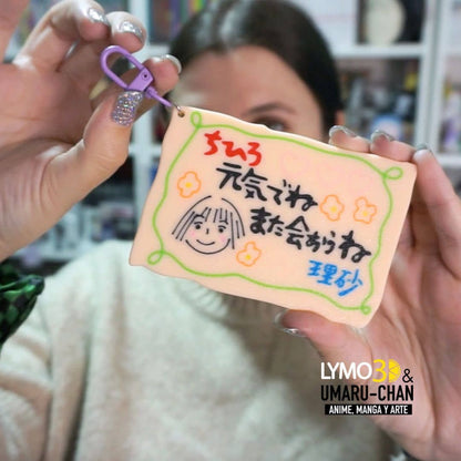 Farewell card keychain