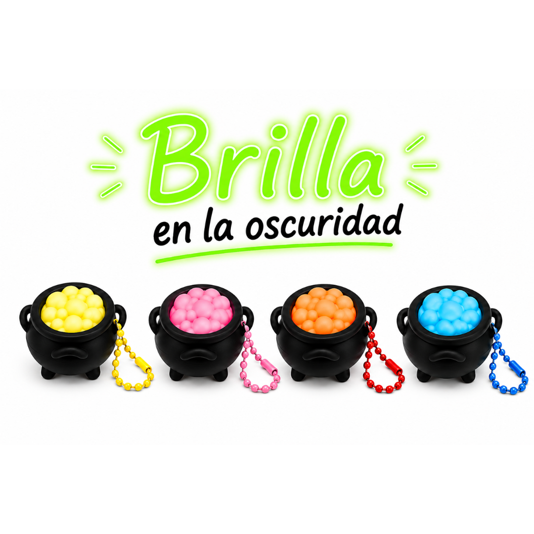 Llavero clicker caldero mágico glow