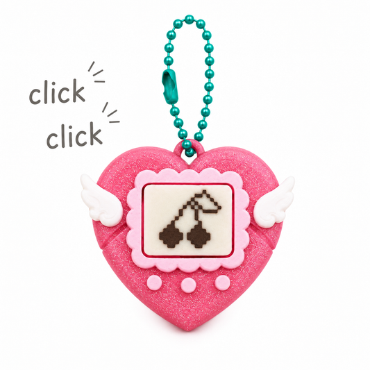 Magical Wings Heart Clicker Keychain