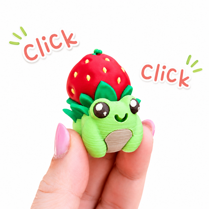 Llavero clicker rana de fresa