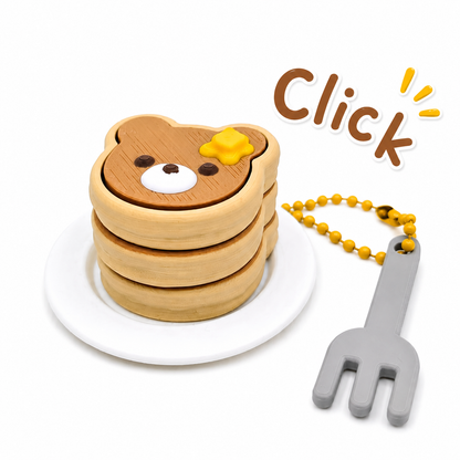 Llavero clicker tortita de oso
