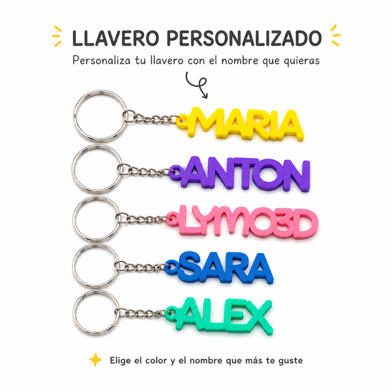 Llavero con texto