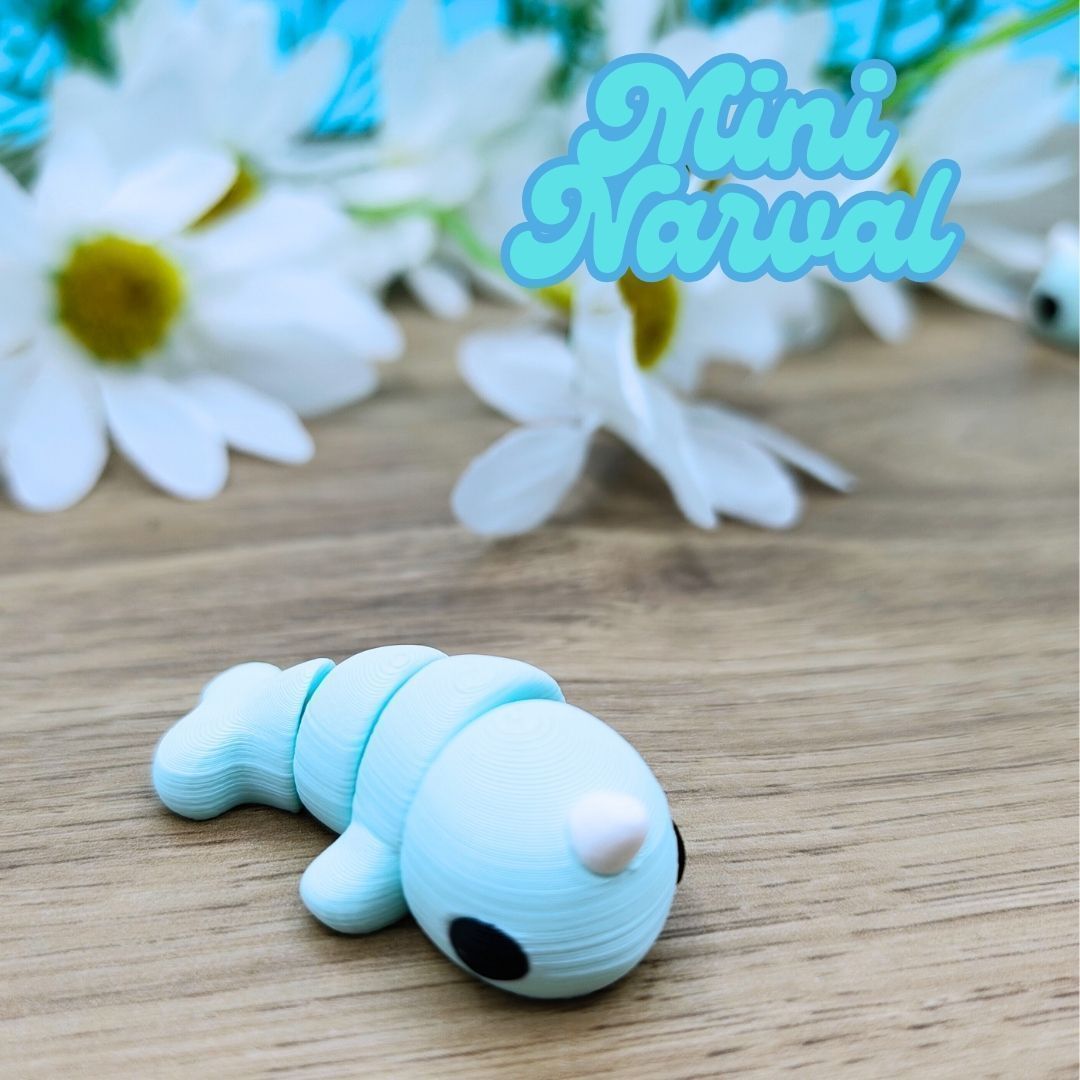 Mini narval azul articulado - 1