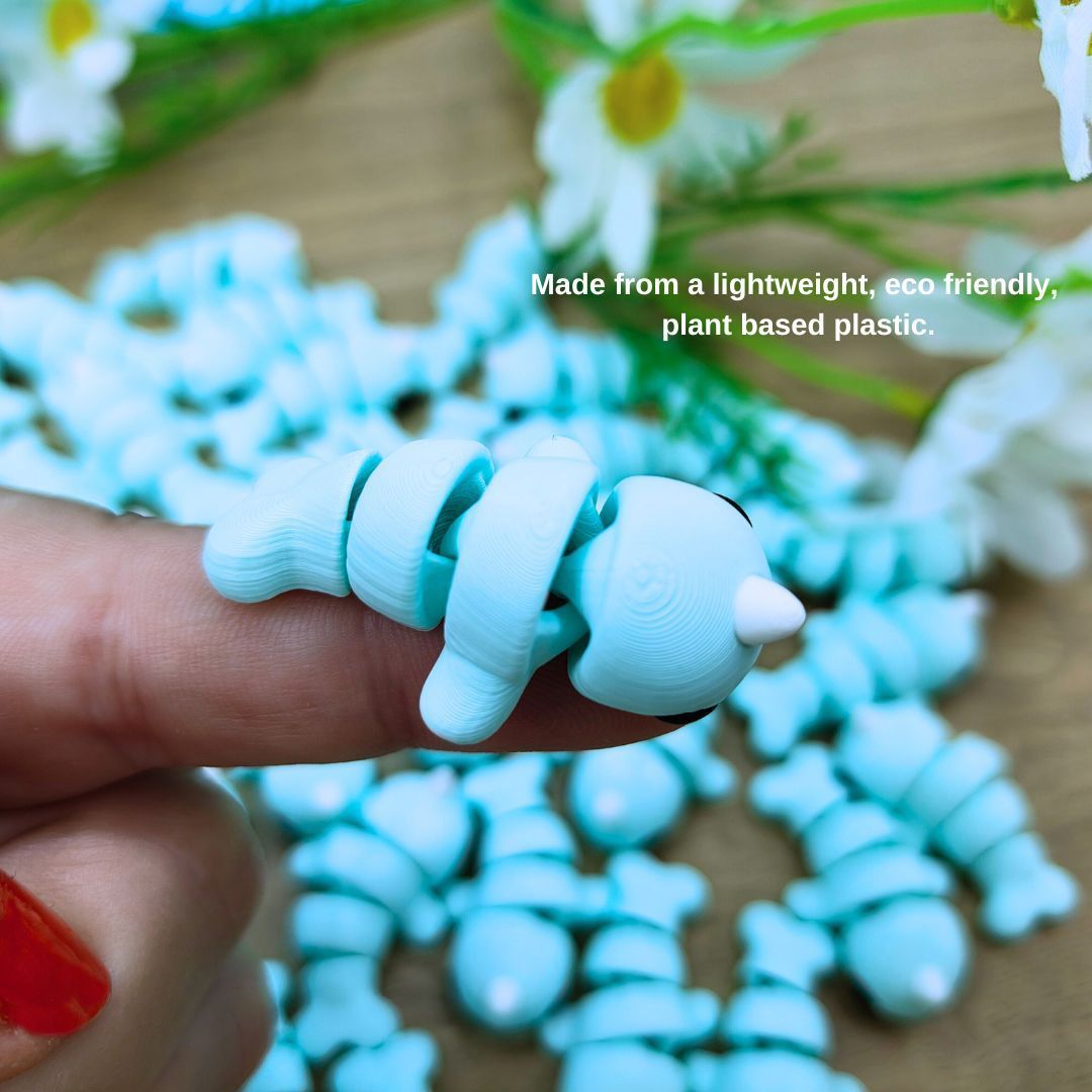 Mini narval azul articulado - 6