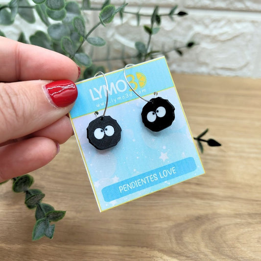 Pendientes mini hollín