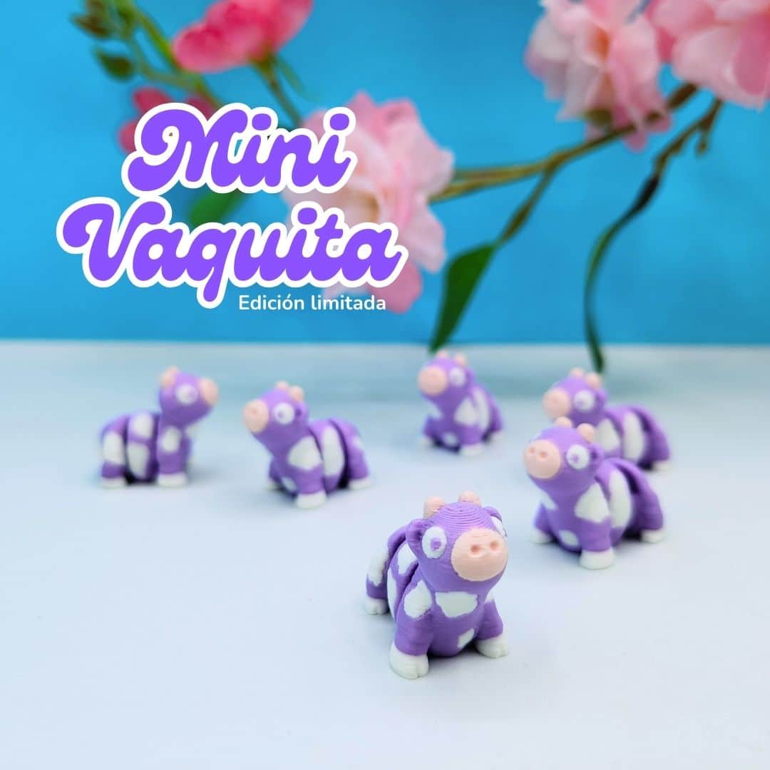 Mini vaca morada articulada