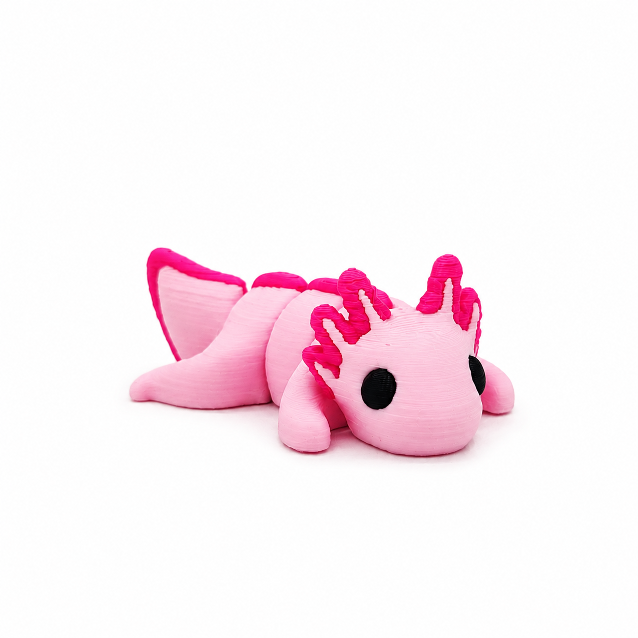 Mini ajolote rosa articulado