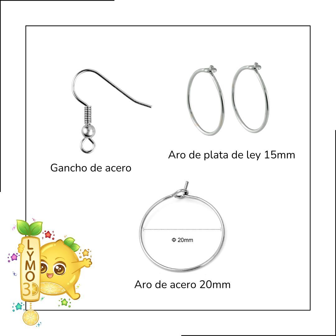 Pendientes mini copo de nieve