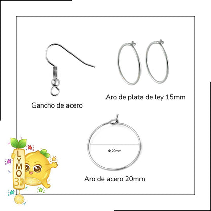 Pendientes mini copo de nieve