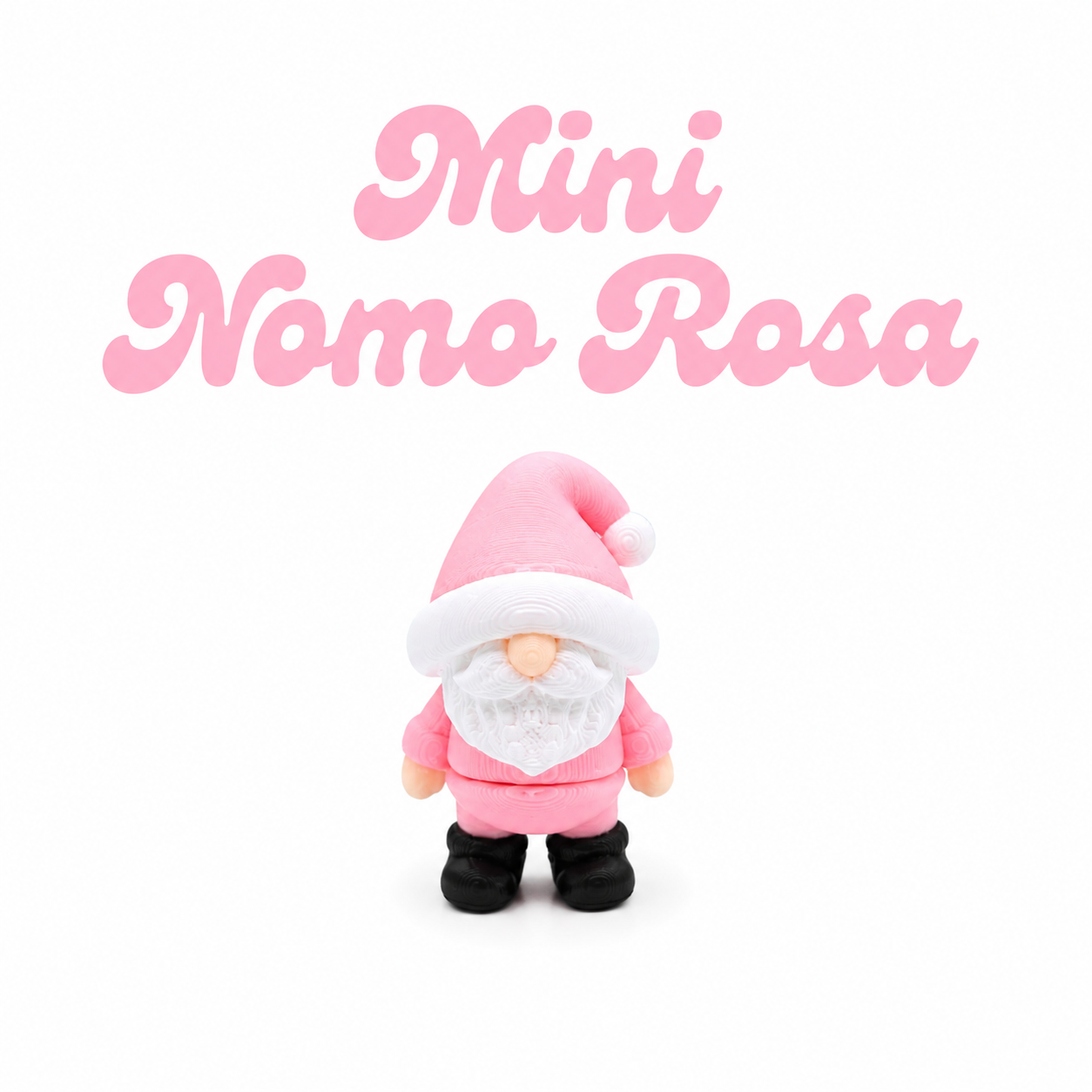Mini pink articulated gnome
