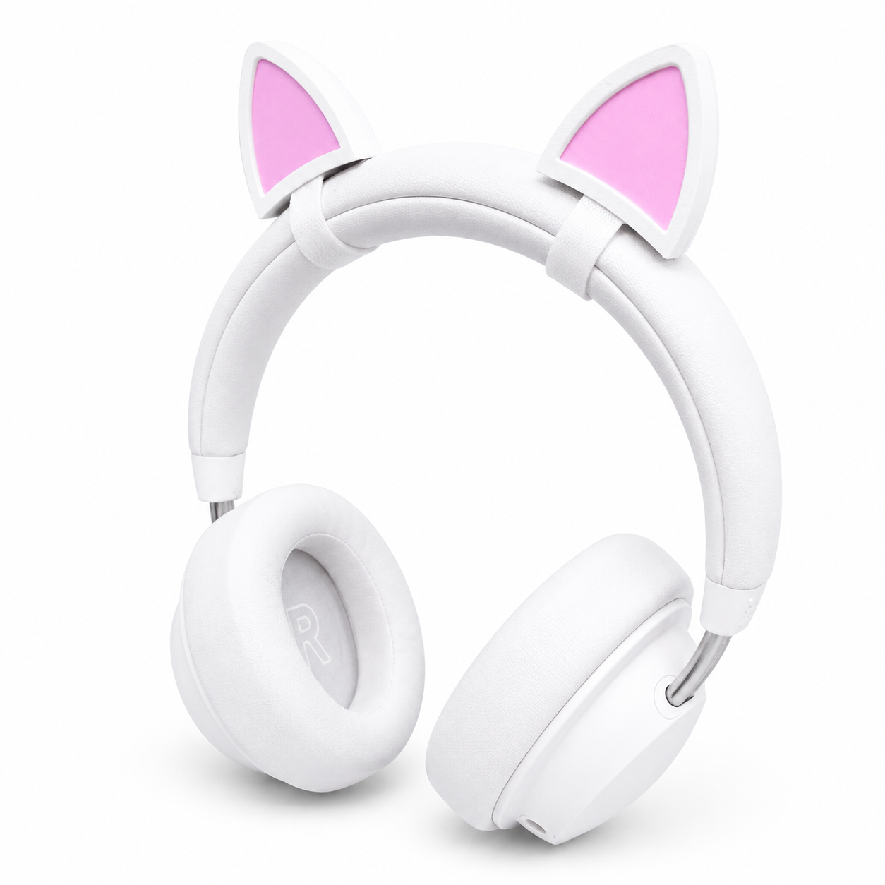 Orejas de gato blanco par auriculares