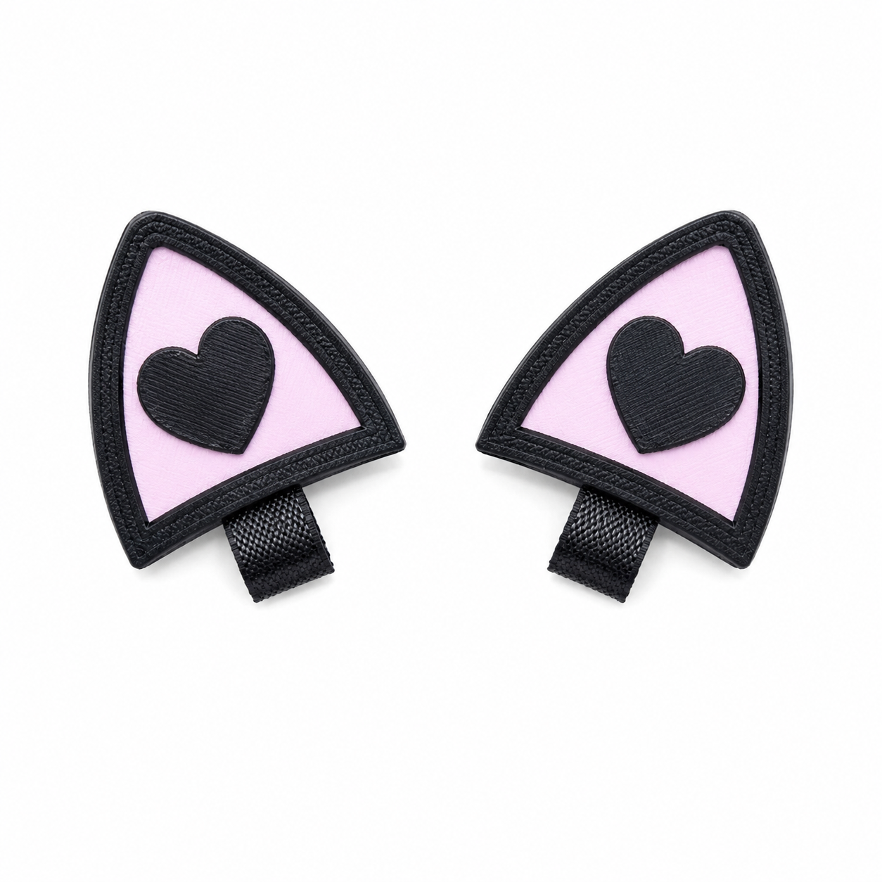 Orejas de gato love negro para auriculares