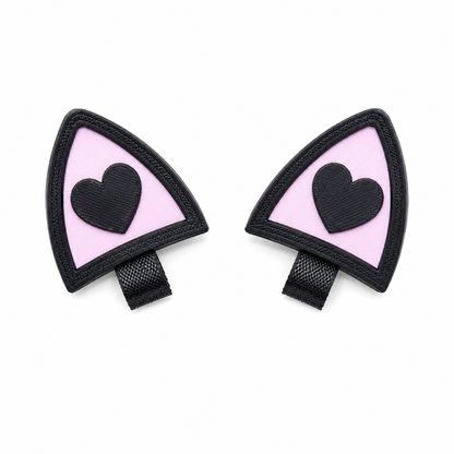 Orejas de gato love negro para auriculares