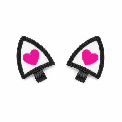 Katzenohren lieben Schwarz und Rosa