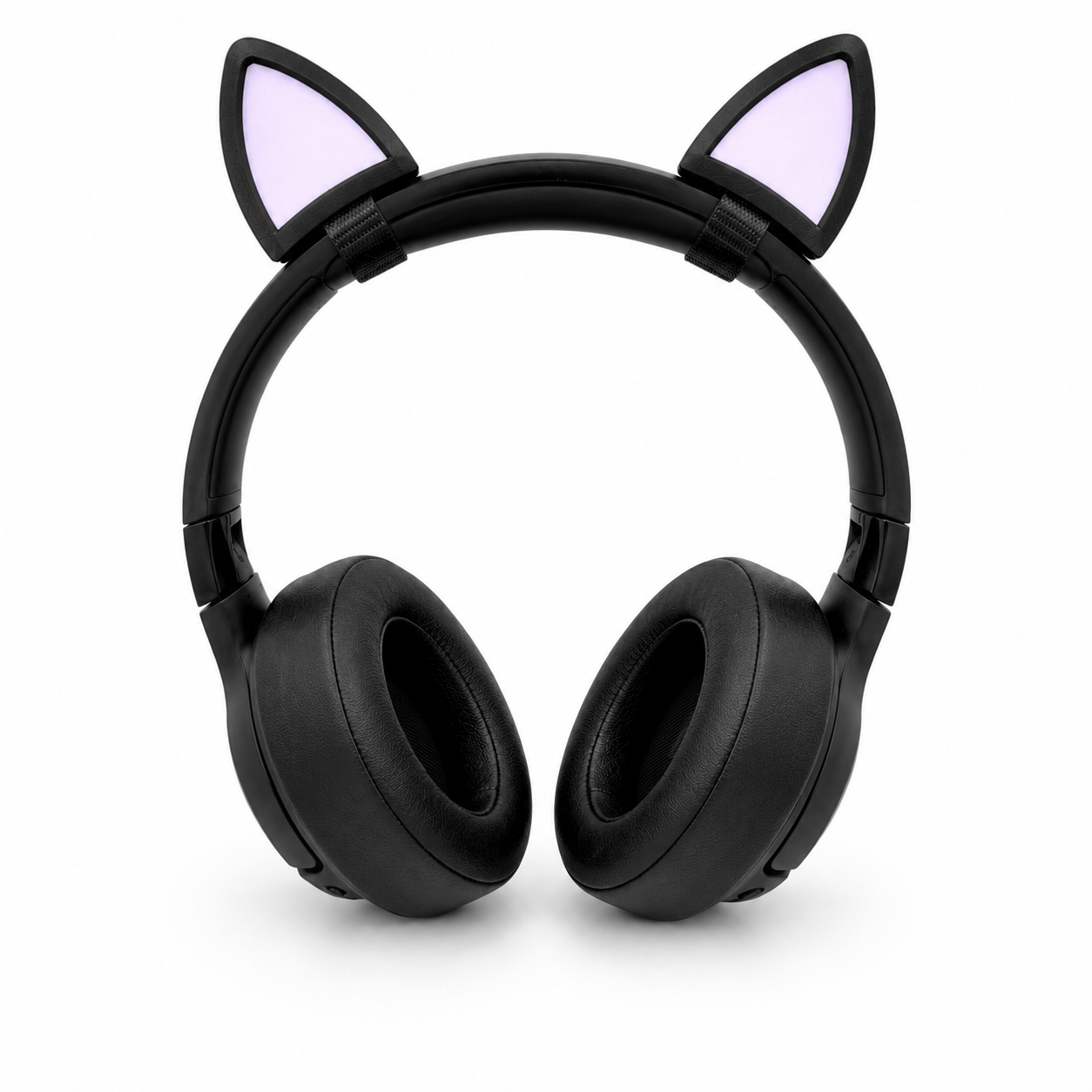 Orejas de gato negro para auriculares