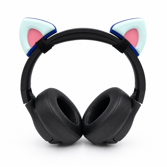 Blue tiger ear headphones