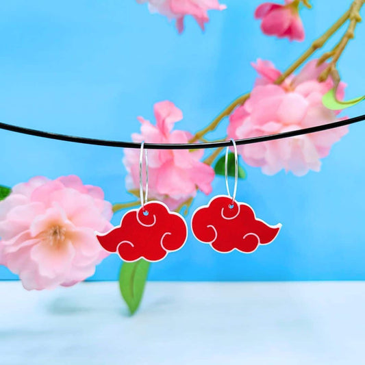 PENDIENTES NUBE ROJA - 2