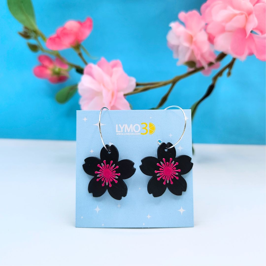 Dark Sakura Earrings