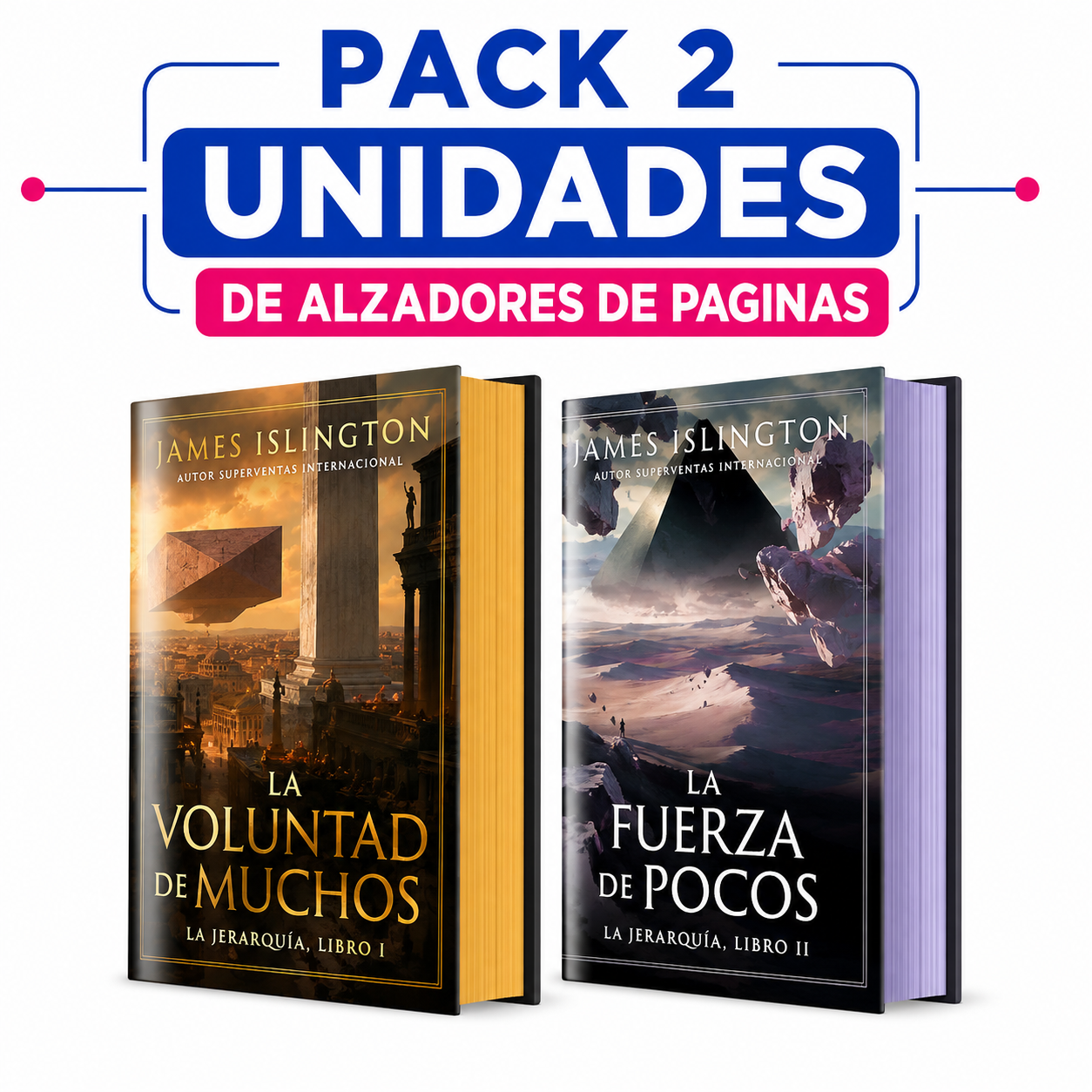 Pack de 2 alzadores de páginas para Voluntad de muchos, fuerza de pocos