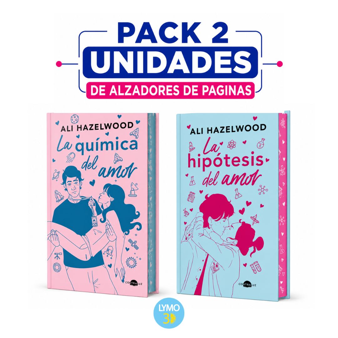 Pack de 2 alzadores de páginas La hipótesis del amor + La química del amor
