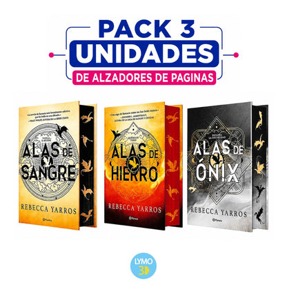 Pack de alzadores de páginas para Serie Empíreo (Alas de sangre + Alas de hierro + Alas de ónix)