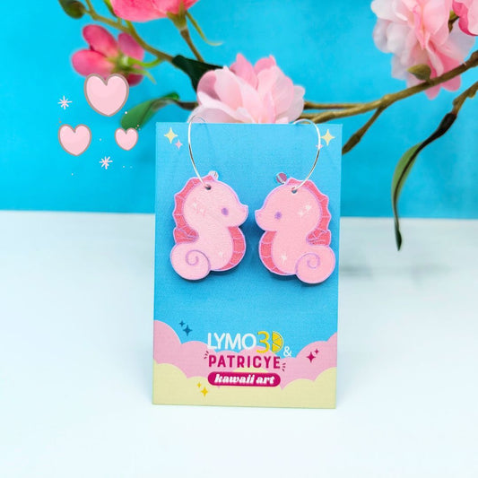 Pendientes caballito de mar kawaii