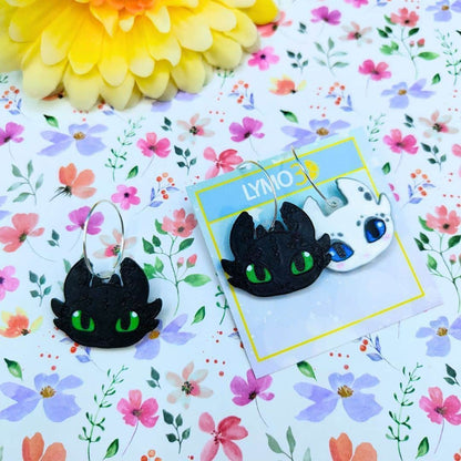 Night & Light Dragon Earrings 2