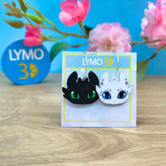 Pendientes Night & Light Dragon: Elegancia Única de Lymo3D