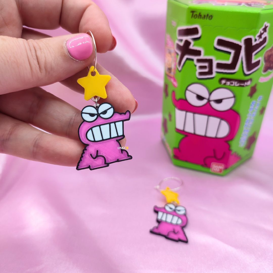 Pendientes Galletas Snack Chocobi x lymo 3d