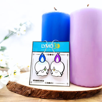 Pendientes vela fuego espiritual