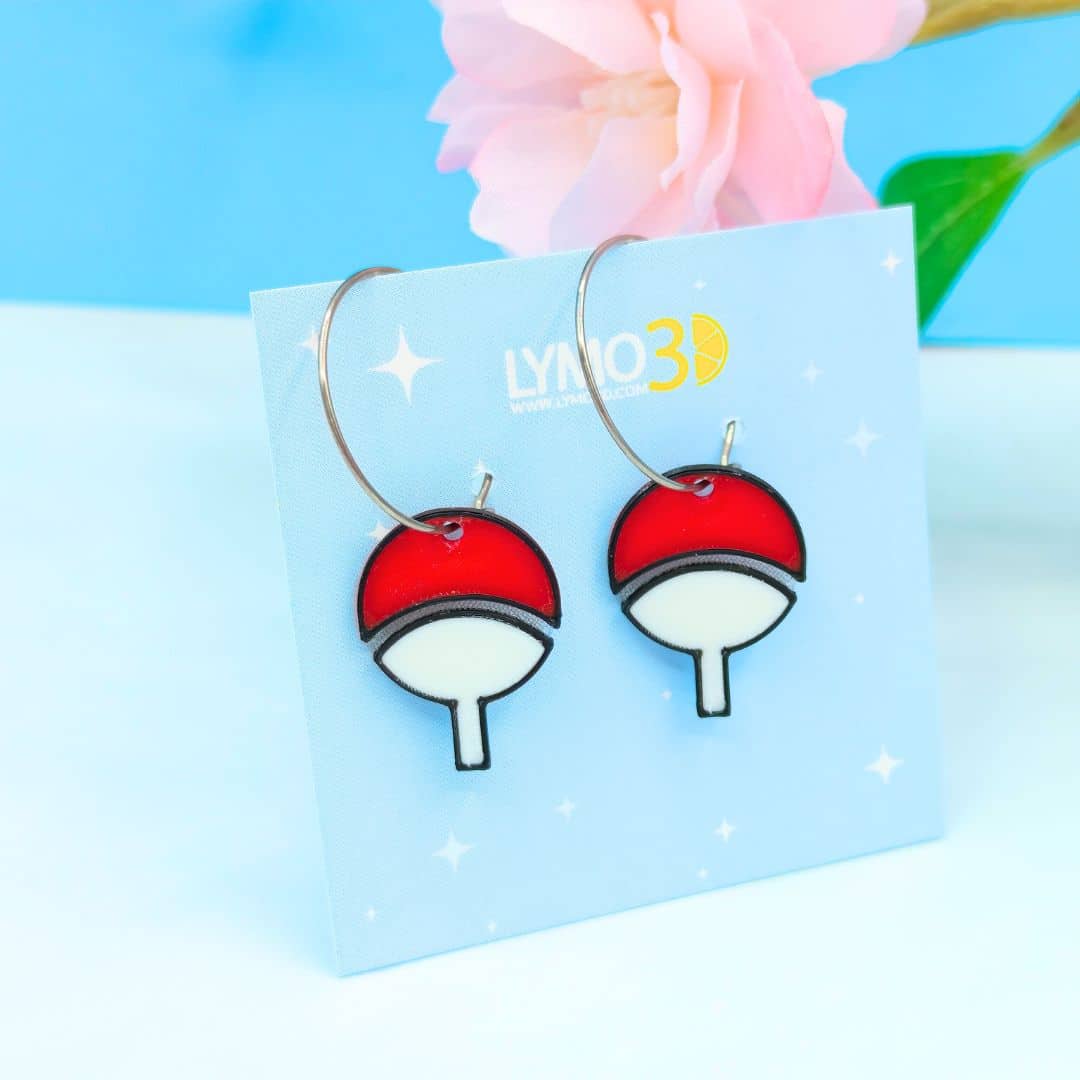 Pendientes abanicos Uchiha