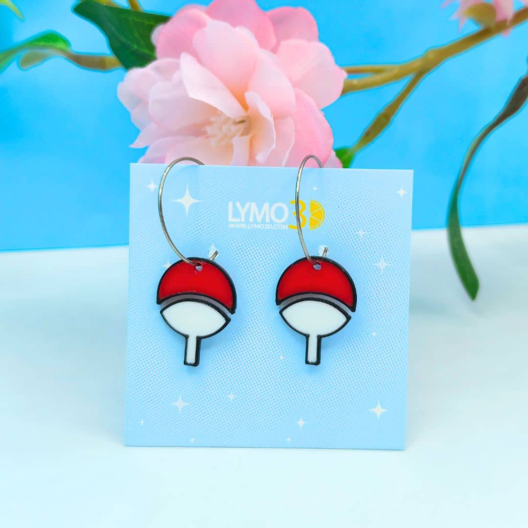 Pendientes abanicos Uchiha