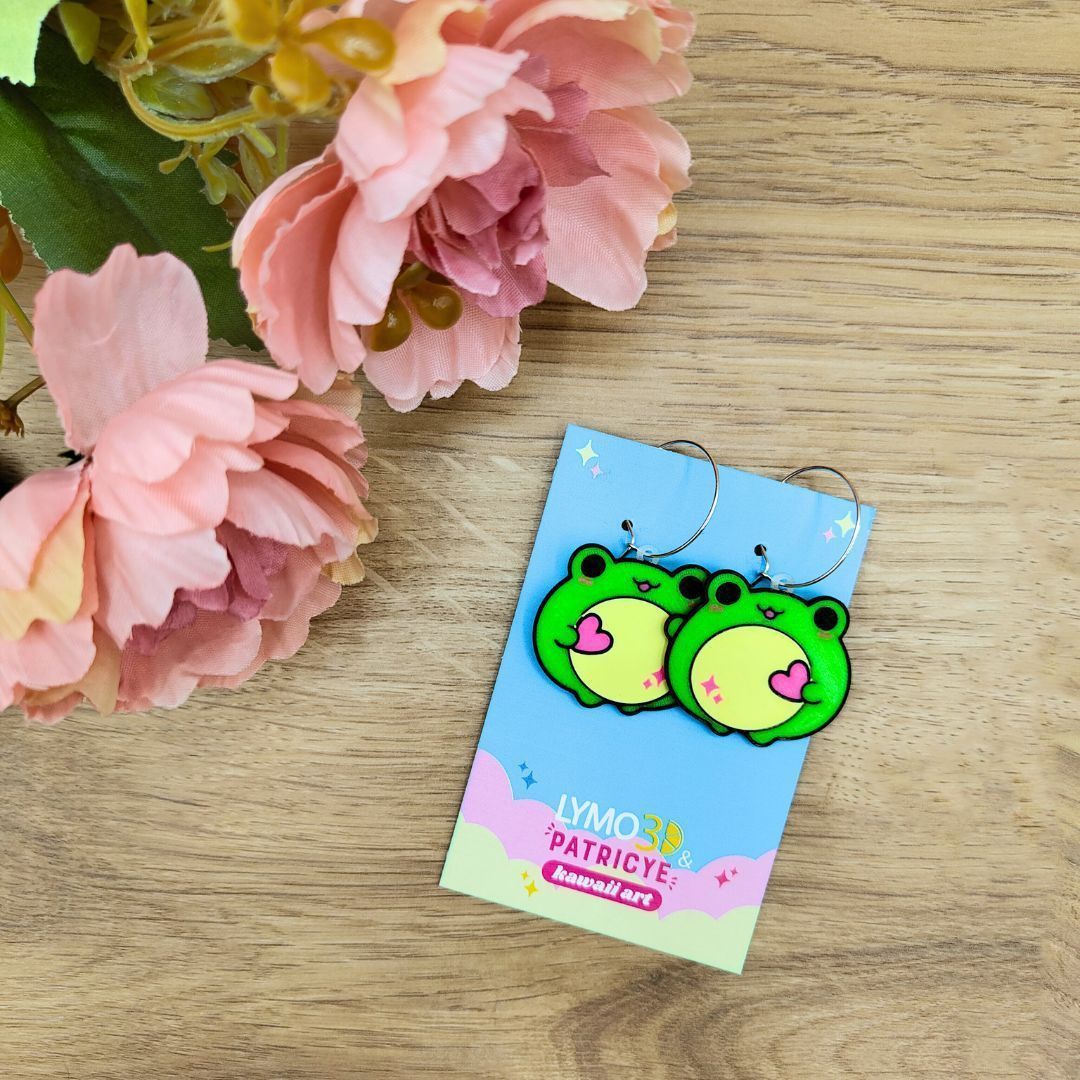 Pendientes ranitas kawaii