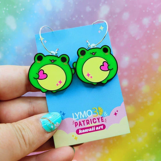 Pendientes ranitas kawaii
