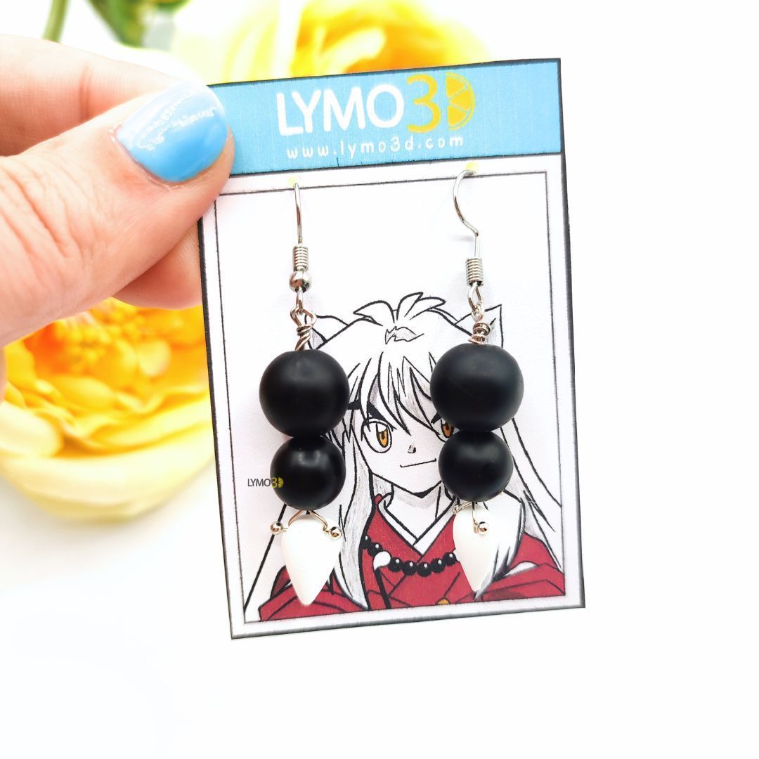 Pendientes colmillo de Inuyasha x lymo3d (9)